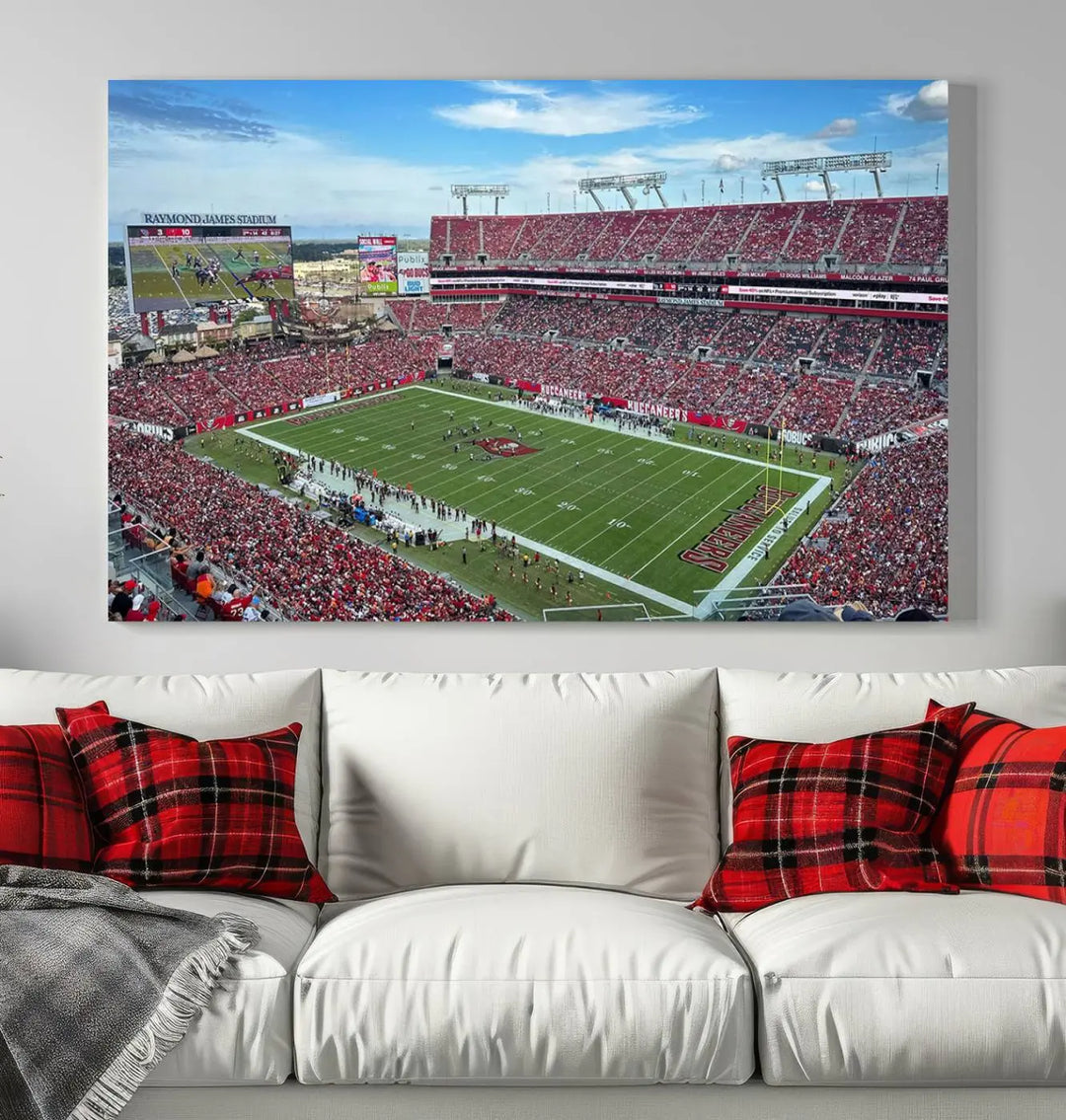 Florida Tampa Raymond James Football Stadium Wall Art Canvas Print