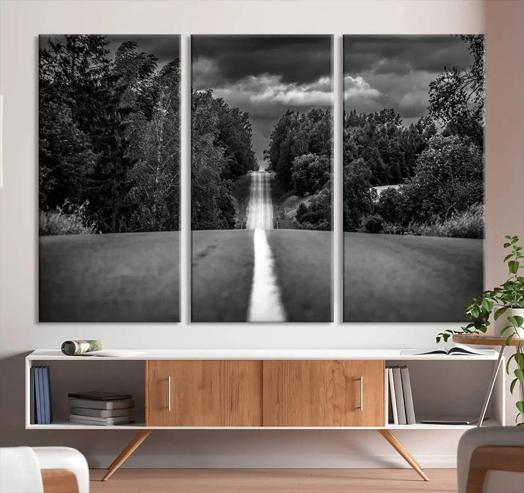 Road on the Nature Wall Art Canvas Print