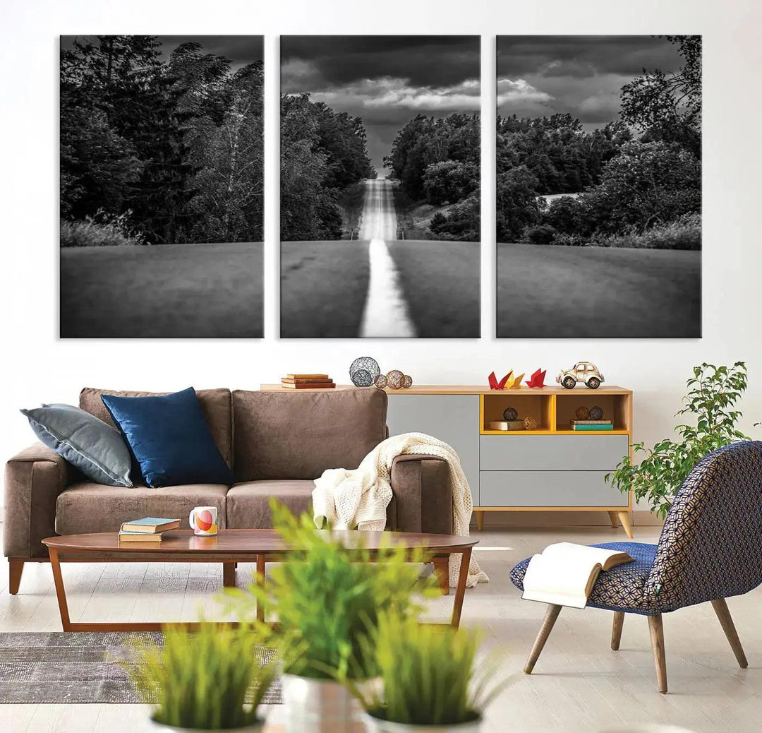 Road on the Nature Wall Art Canvas Print