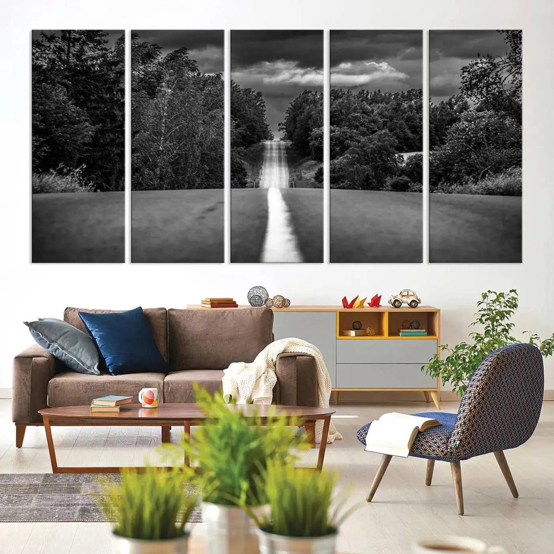 Road on the Nature Wall Art Canvas Print