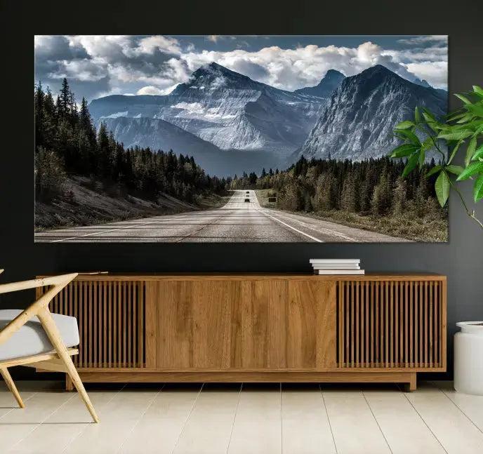 Road to Mountains Wall Art Canvas Print