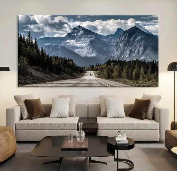 Road to Mountains Wall Art Canvas Print