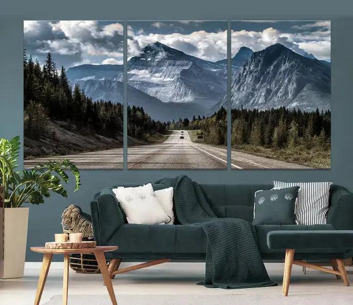 Road to Mountains Wall Art Canvas Print