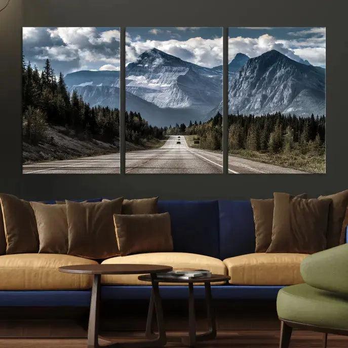 Road to Mountains Wall Art Canvas Print