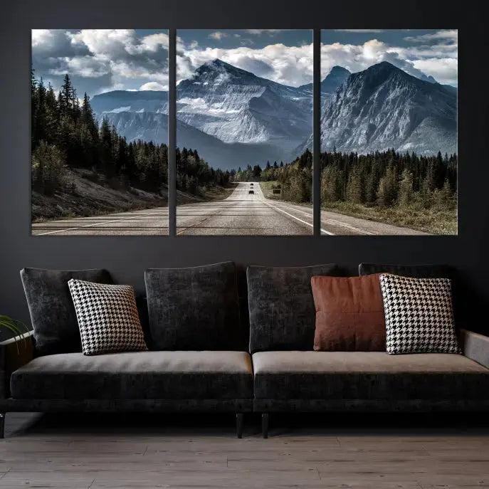 Road to Mountains Wall Art Canvas Print