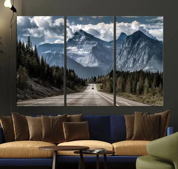 Road to Mountains Wall Art Canvas Print