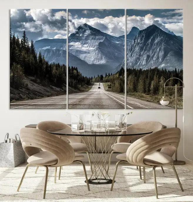 Road to Mountains Wall Art Canvas Print