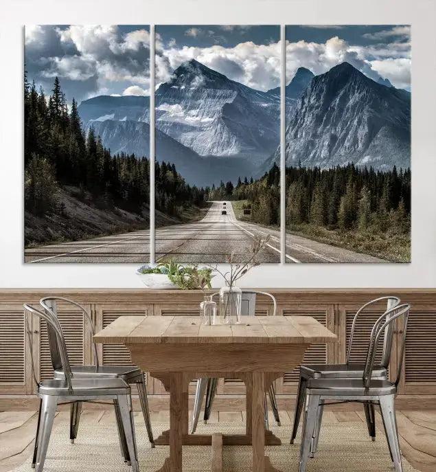 Road to Mountains Wall Art Canvas Print