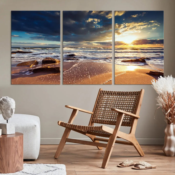 Seascape Sunset to Your Home with Our Beach Wall Art Canvas Print