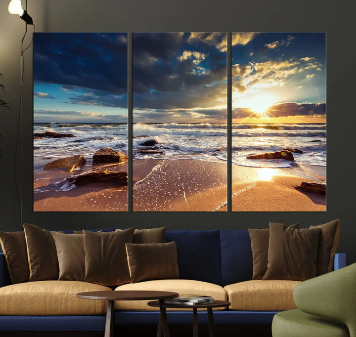 Seascape Sunset to Your Home with Our Beach Wall Art Canvas Print