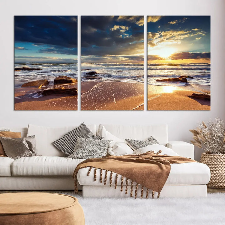 Seascape Sunset to Your Home with Our Beach Wall Art Canvas Print