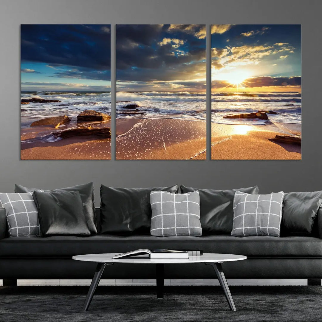 Seascape Sunset to Your Home with Our Beach Wall Art Canvas Print