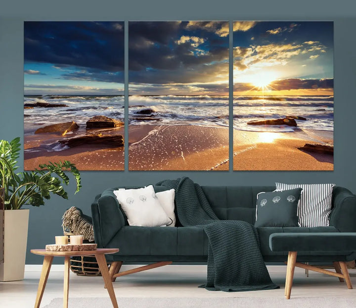 Seascape Sunset to Your Home with Our Beach Wall Art Canvas Print