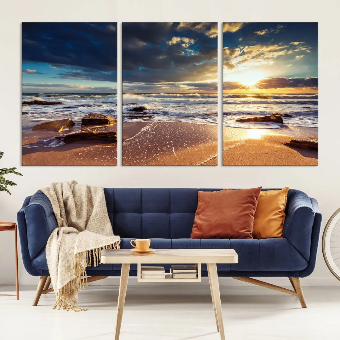 Seascape Sunset to Your Home with Our Beach Wall Art Canvas Print