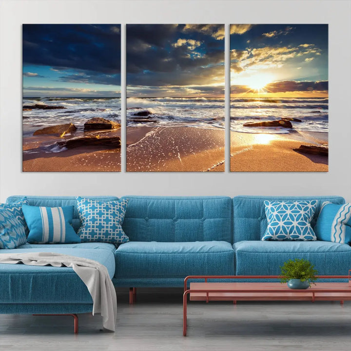 Seascape Sunset to Your Home with Our Beach Wall Art Canvas Print