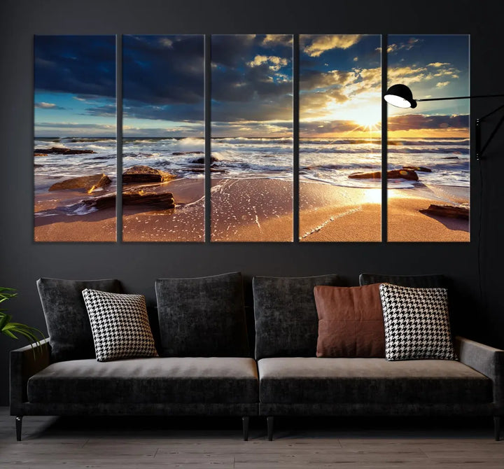 Seascape Sunset to Your Home with Our Beach Wall Art Canvas Print