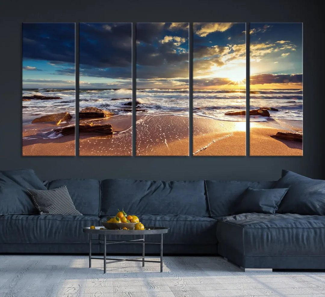 Seascape Sunset to Your Home with Our Beach Wall Art Canvas Print