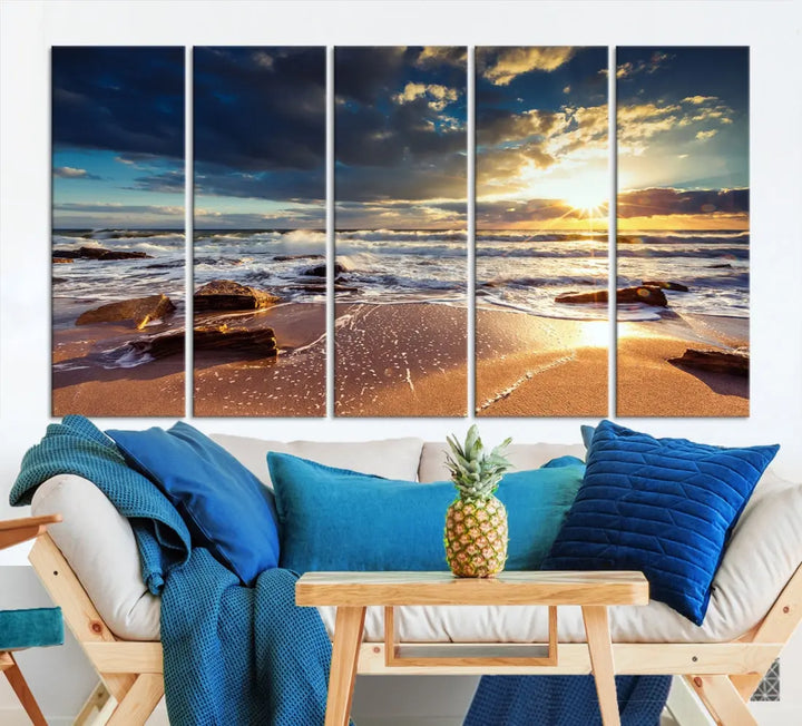 Seascape Sunset to Your Home with Our Beach Wall Art Canvas Print