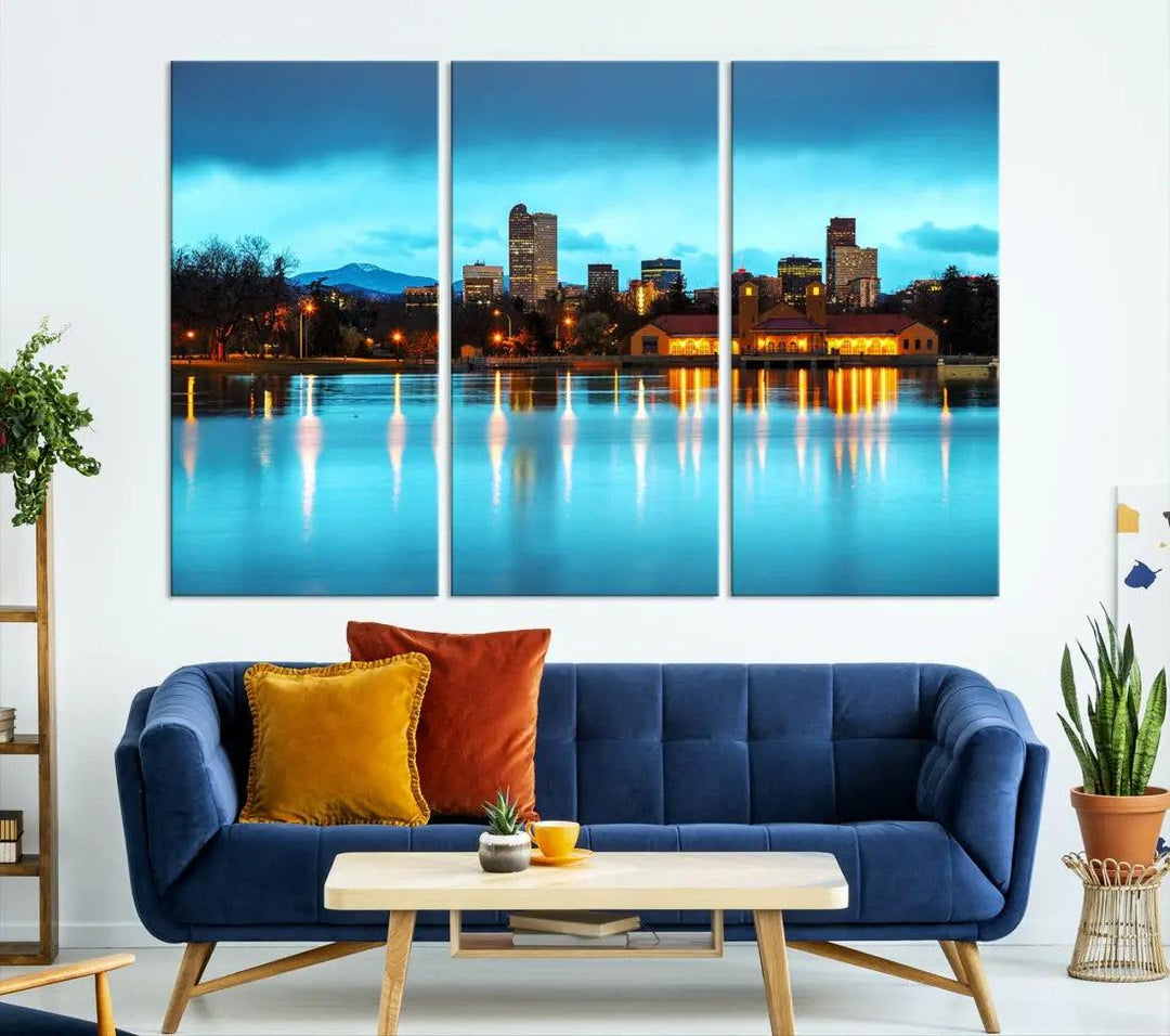 Stunning Denver Photography Canva Wall Art Skyline Cityscape Print