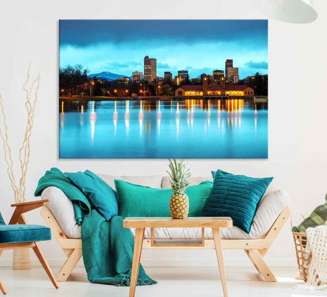 Stunning Denver Photography Canva Wall Art Skyline Cityscape Print