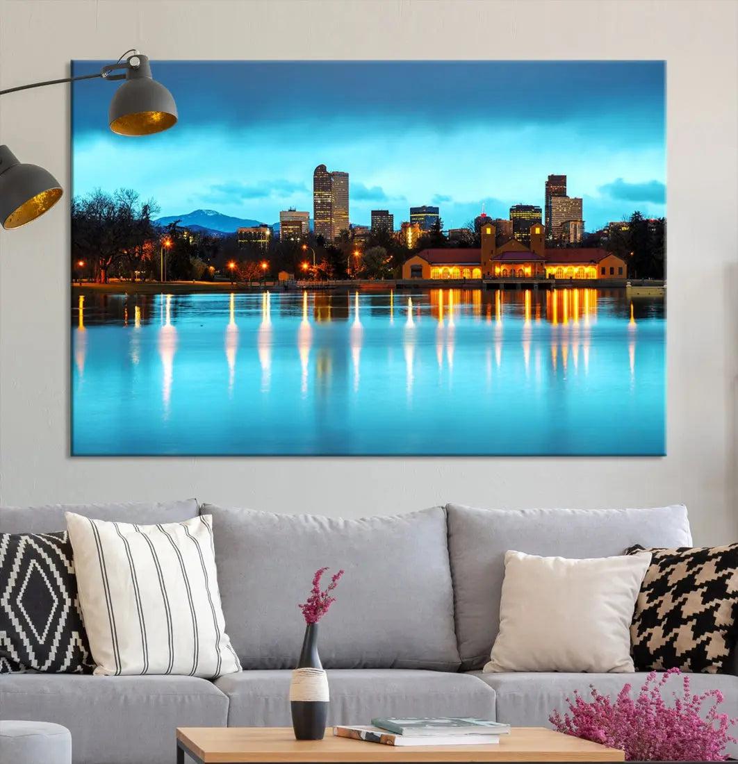 Stunning Denver Photography Canva Wall Art Skyline Cityscape Print