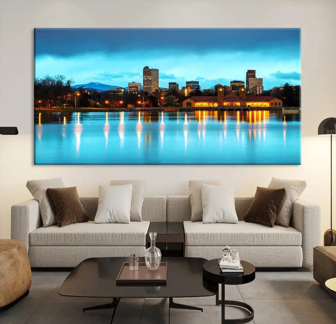 Stunning Denver Photography Canva Wall Art Skyline Cityscape Print