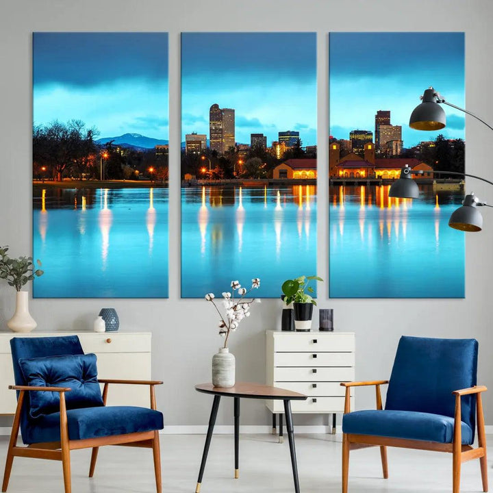 Stunning Denver Photography Canva Wall Art Skyline Cityscape Print