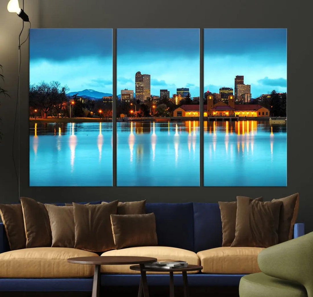 Stunning Denver Photography Canva Wall Art Skyline Cityscape Print