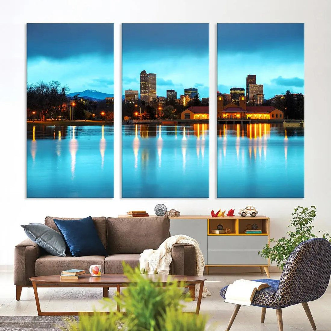 Stunning Denver Photography Canva Wall Art Skyline Cityscape Print