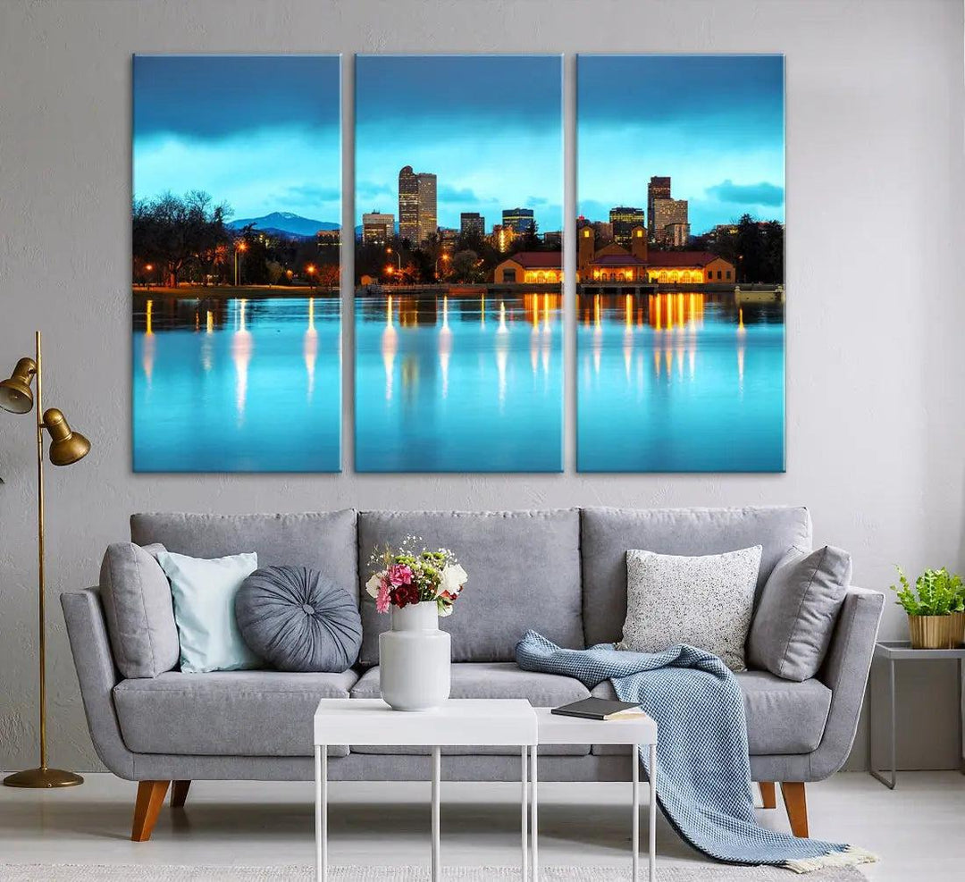 Stunning Denver Photography Canva Wall Art Skyline Cityscape Print