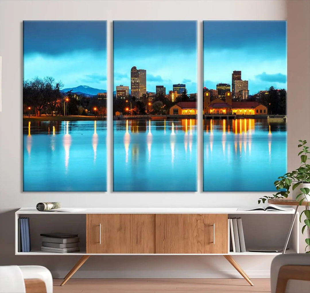 Stunning Denver Photography Canva Wall Art Skyline Cityscape Print