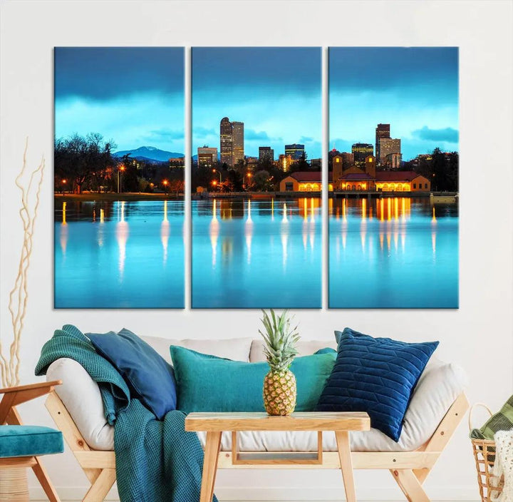 Stunning Denver Photography Canva Wall Art Skyline Cityscape Print