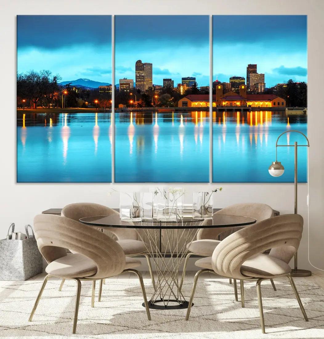 Stunning Denver Photography Canva Wall Art Skyline Cityscape Print