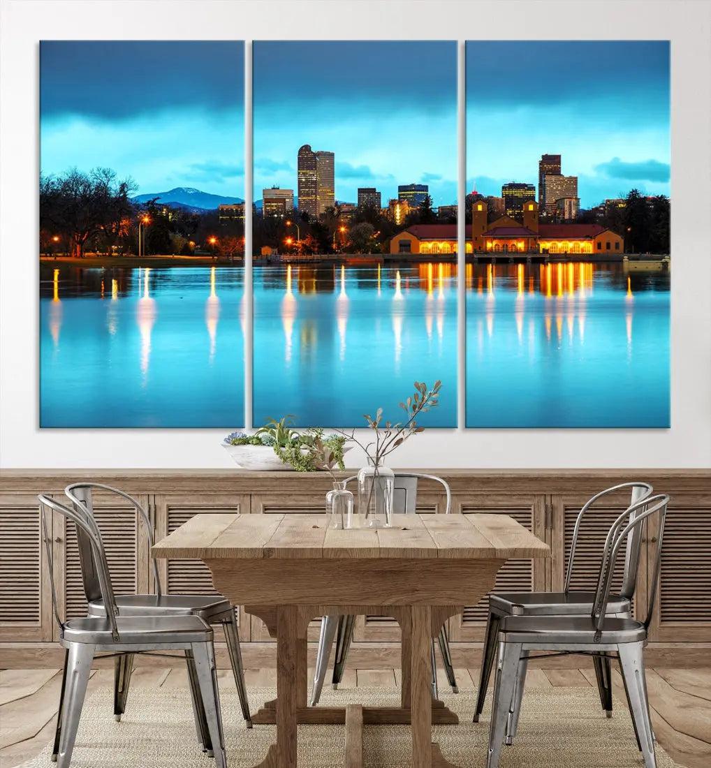 Stunning Denver Photography Canva Wall Art Skyline Cityscape Print