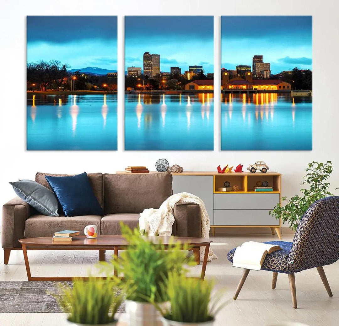 Stunning Denver Photography Canva Wall Art Skyline Cityscape Print