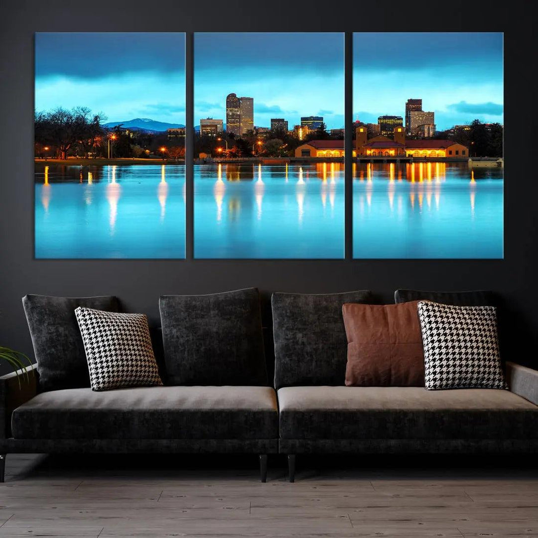 Stunning Denver Photography Canva Wall Art Skyline Cityscape Print