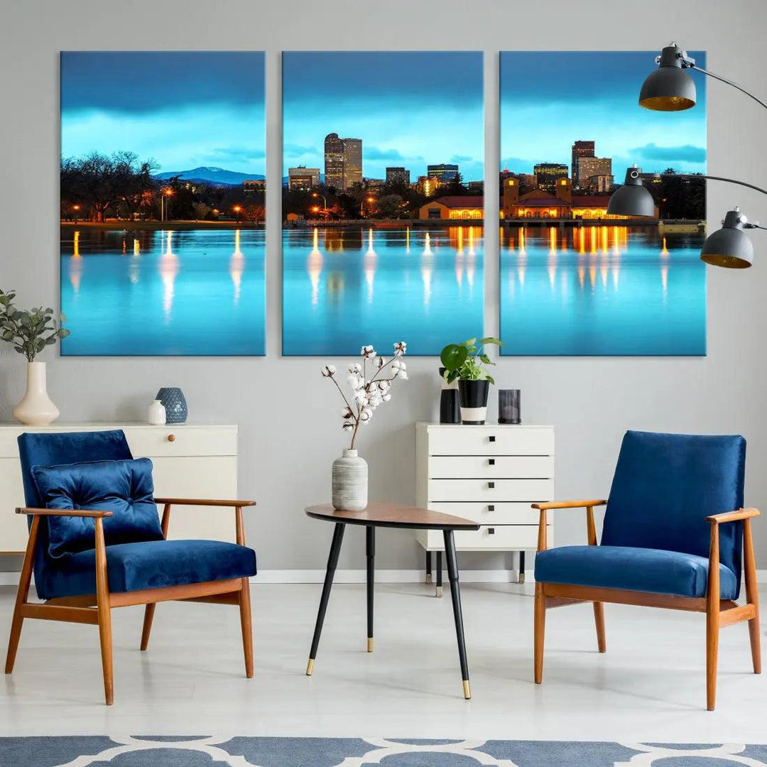 Stunning Denver Photography Canva Wall Art Skyline Cityscape Print