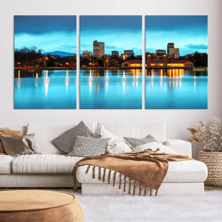 Stunning Denver Photography Canva Wall Art Skyline Cityscape Print