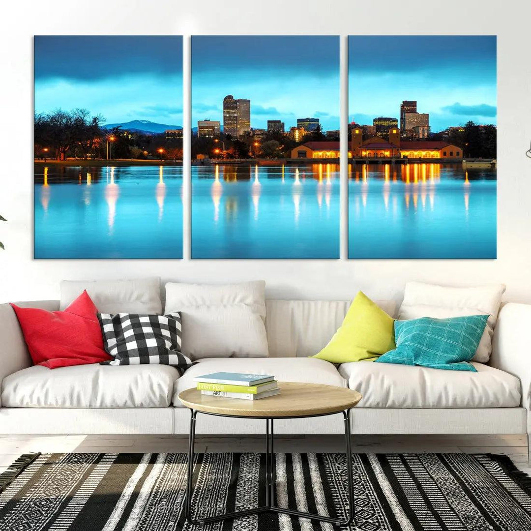 Stunning Denver Photography Canva Wall Art Skyline Cityscape Print