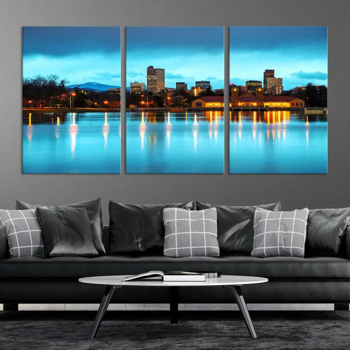 Stunning Denver Photography Canva Wall Art Skyline Cityscape Print