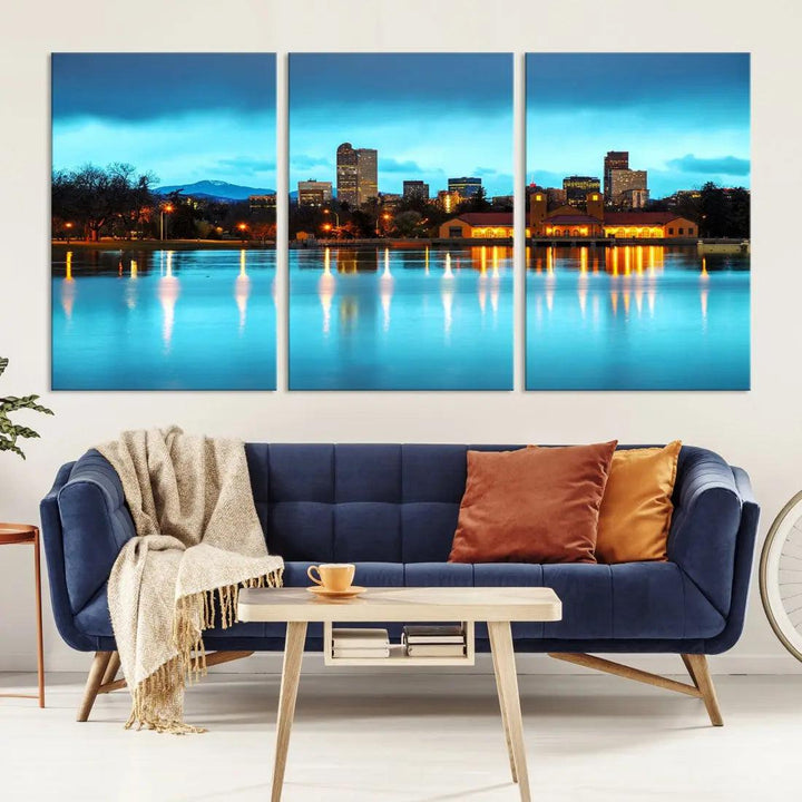 Stunning Denver Photography Canva Wall Art Skyline Cityscape Print