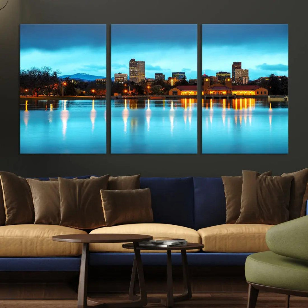 Stunning Denver Photography Canva Wall Art Skyline Cityscape Print