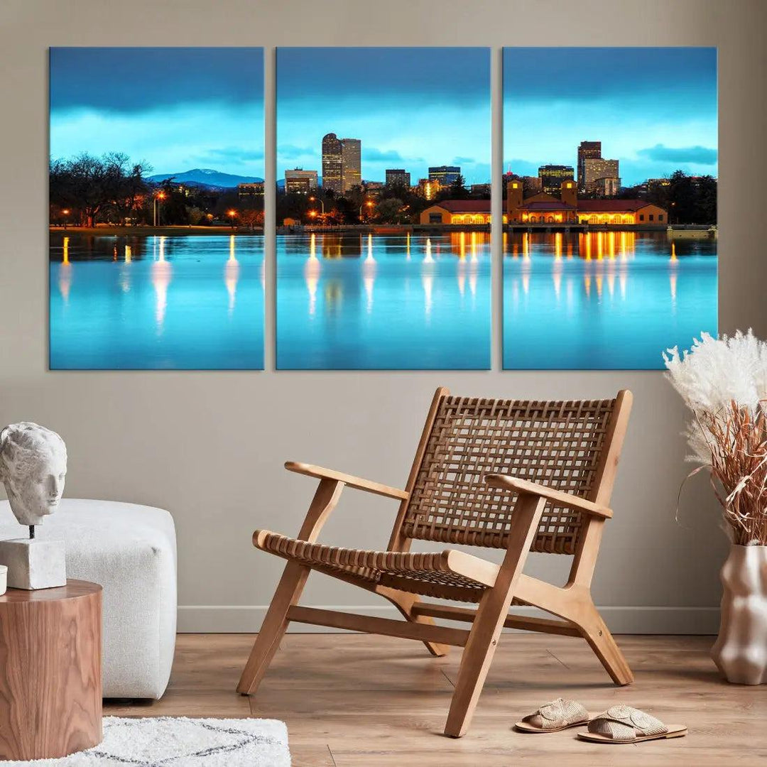 Stunning Denver Photography Canva Wall Art Skyline Cityscape Print