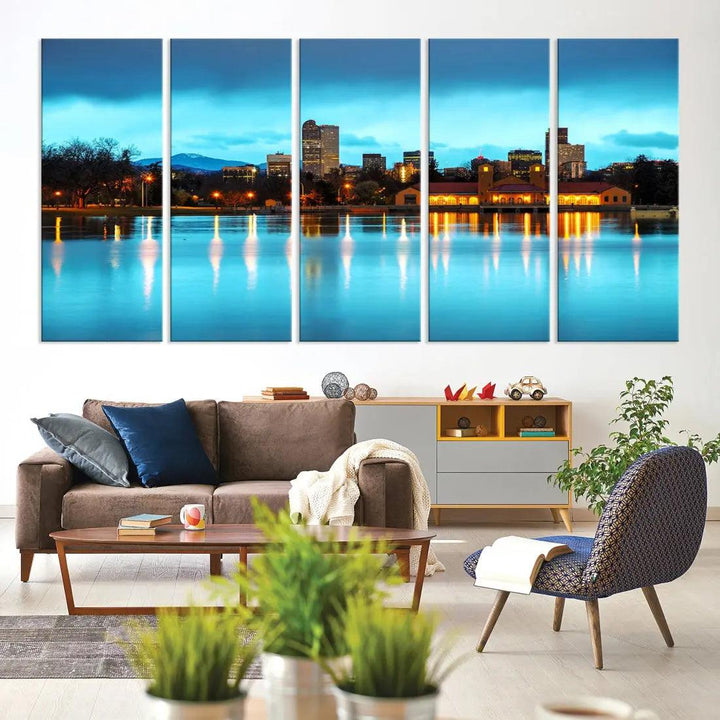 Stunning Denver Photography Canva Wall Art Skyline Cityscape Print