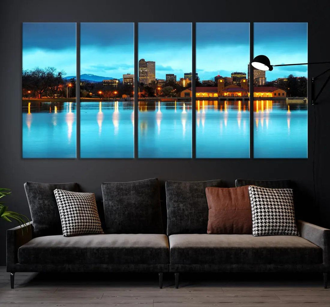 Stunning Denver Photography Canva Wall Art Skyline Cityscape Print