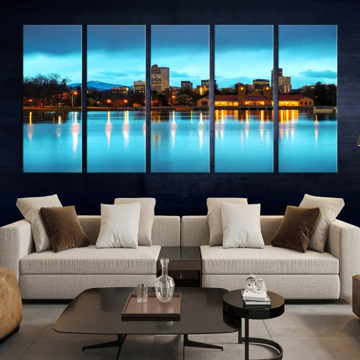 Stunning Denver Photography Canva Wall Art Skyline Cityscape Print