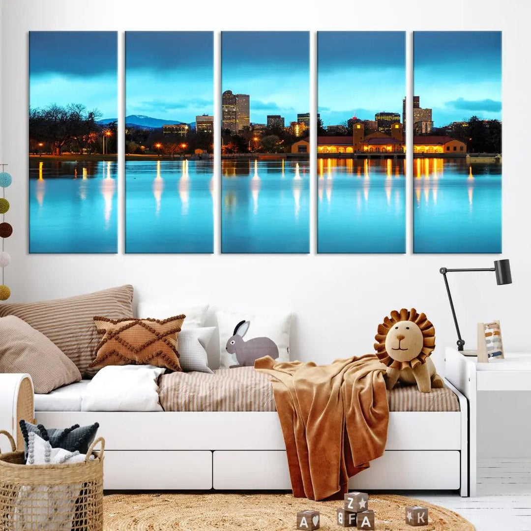 Stunning Denver Photography Canva Wall Art Skyline Cityscape Print