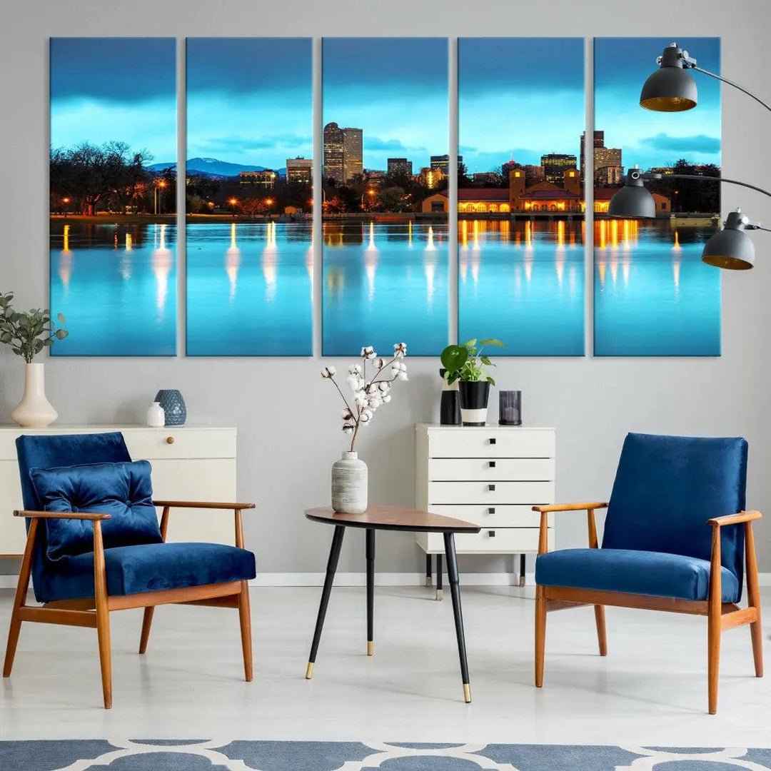 Stunning Denver Photography Canva Wall Art Skyline Cityscape Print