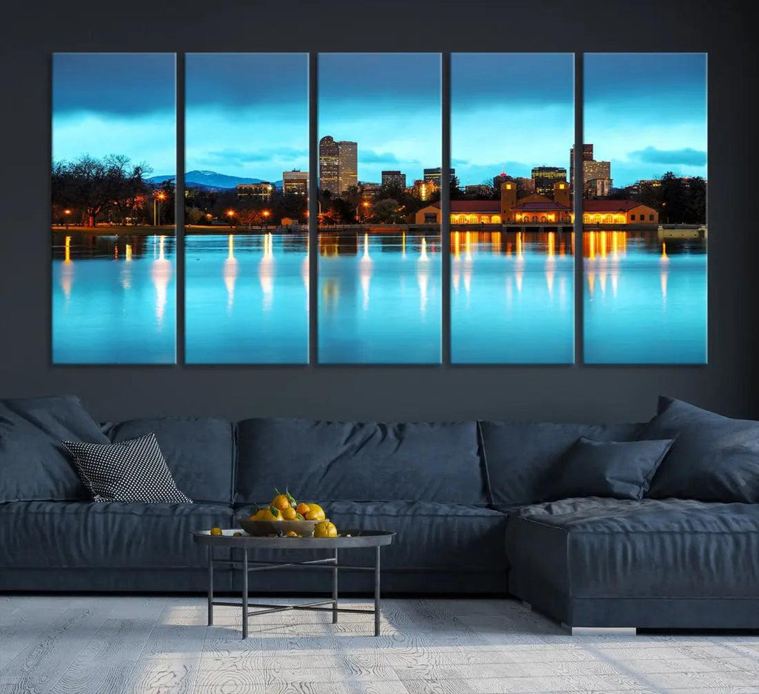 Stunning Denver Photography Canva Wall Art Skyline Cityscape Print