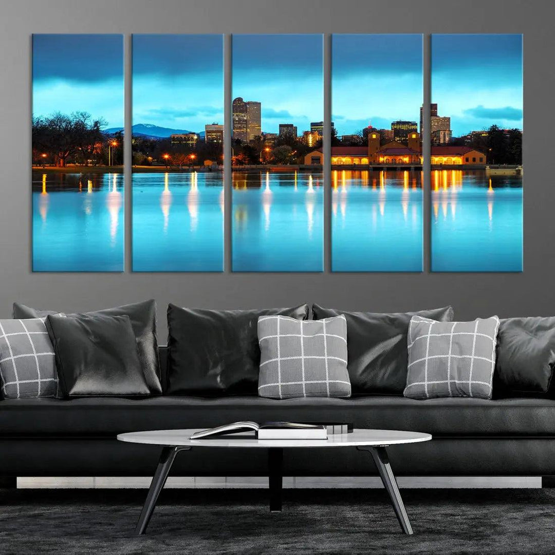 Stunning Denver Photography Canva Wall Art Skyline Cityscape Print